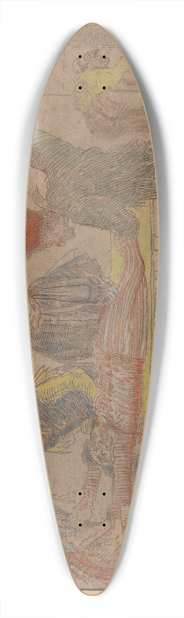 James Ensor - The Assassination 39.3 inch art pintail longboard deck