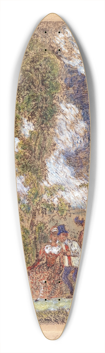 James Ensor - The Garden of Love 39.3 inch art pintail longboard deck