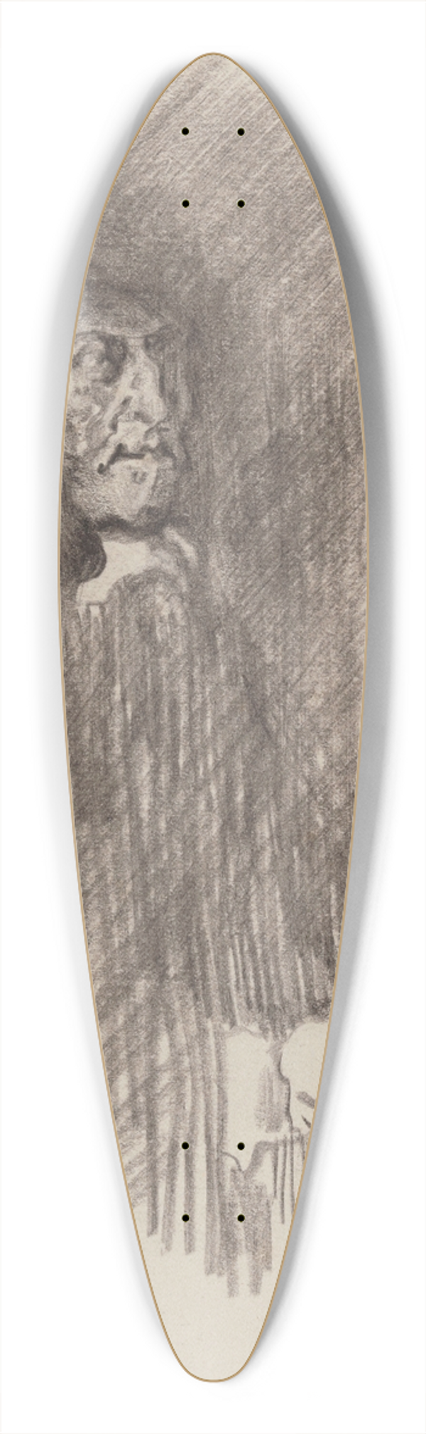 James Ensor - The Regents of the Old Mens Almshouse in Haarlem. Two Figures 39.3 inch art pintail longboard deck