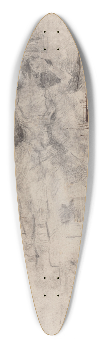 James Ensor - Two Dancers 39.3 inch art pintail longboard deck