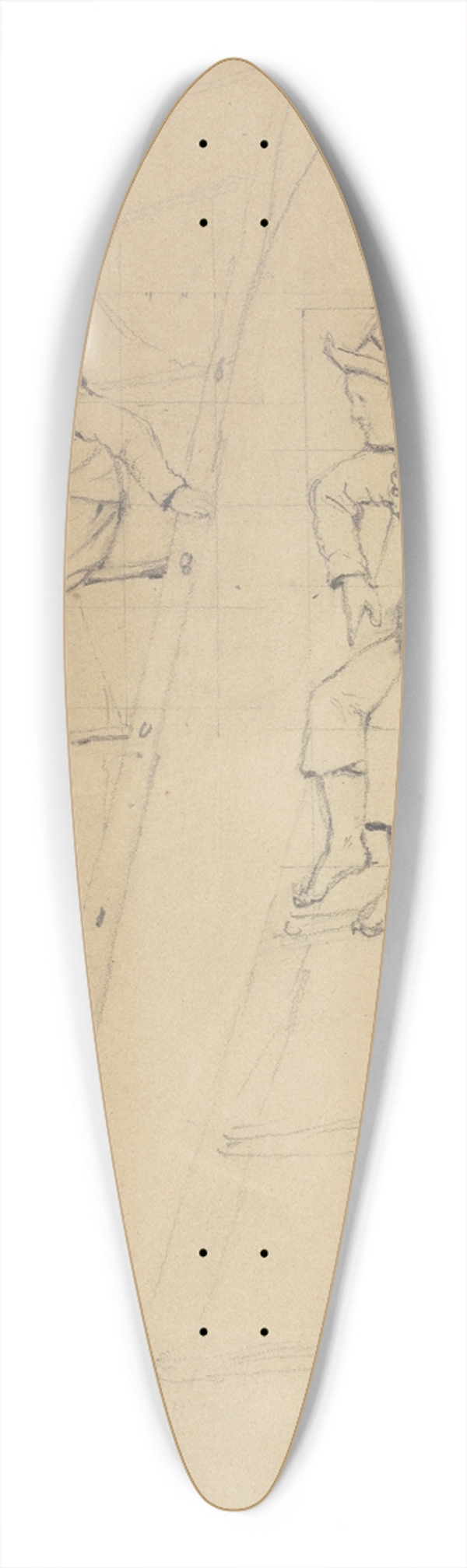 James Goodwyn Clonney - Studies of a Boy on a Ladder 39.3 inch art pintail longboard deck