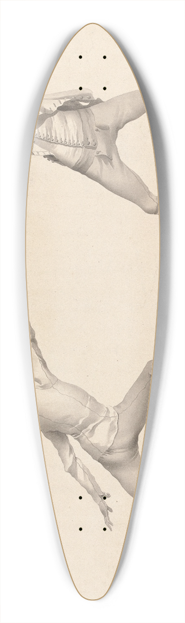 James Gwin - Position de la Garde de Tierce et le Coup de Seconde 39.3 inch art pintail longboard deck
