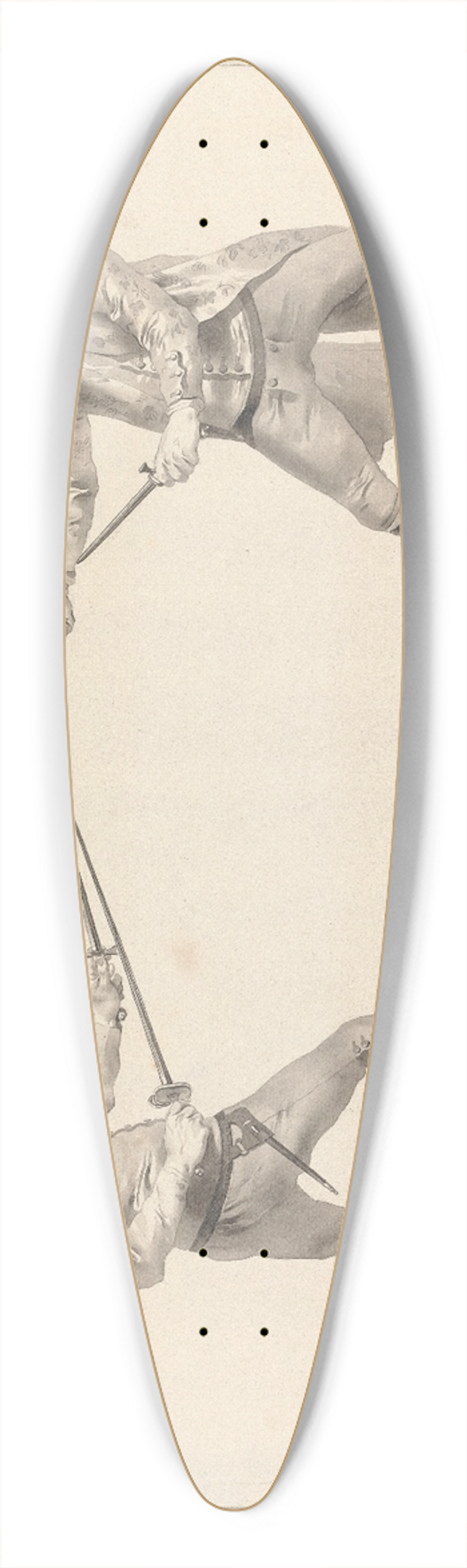 James Gwin - Position de la Garde Italienne de LEpe & Poignard 39.3 inch art pintail longboard deck