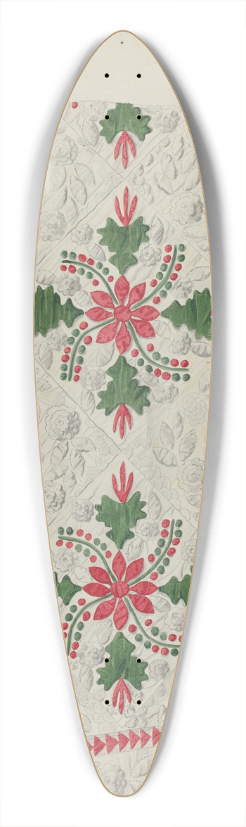 James H.C. Vail - Quilt 39.3 inch art pintail longboard deck