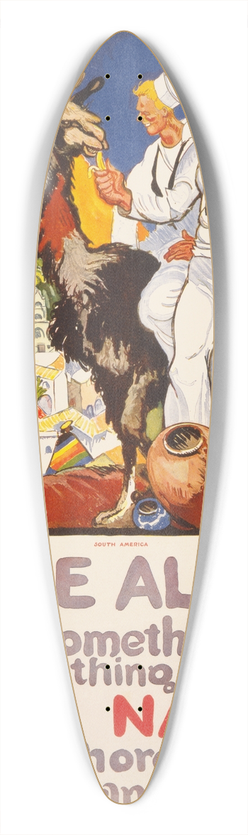 James Henry Daugherty - Come along  learn something, see something in the U.S. Navy 39.3 inch art pintail longboard deck
