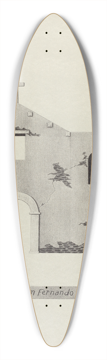 James Jones - Mision San Fernando Rey de Espana 39.3 inch art pintail longboard deck