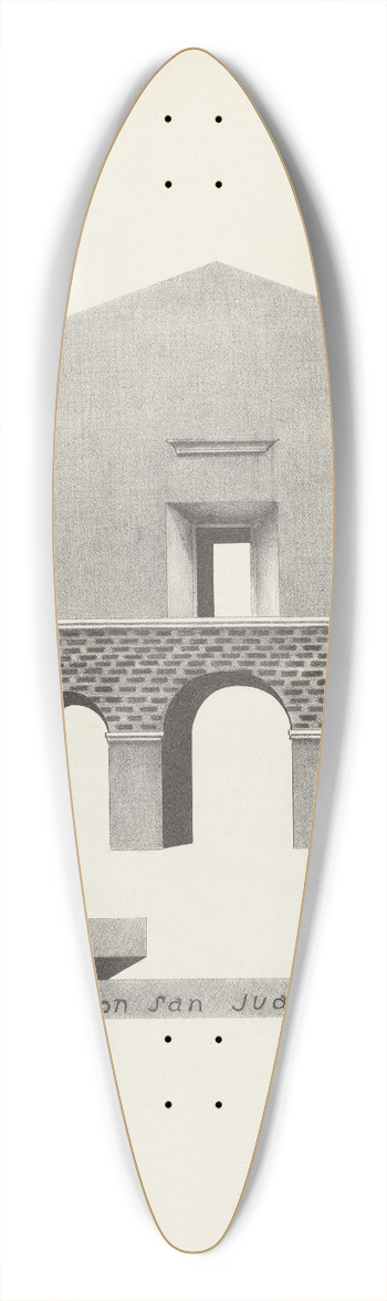 James Jones - Mision San Juan Bautista 39.3 inch art pintail longboard deck