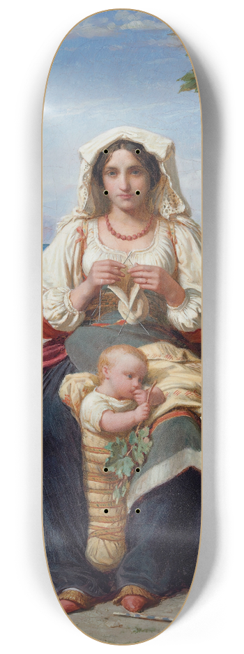 Charles Franois Jalabert - Jeune Mre Italienne 8.25 inch art skate deck