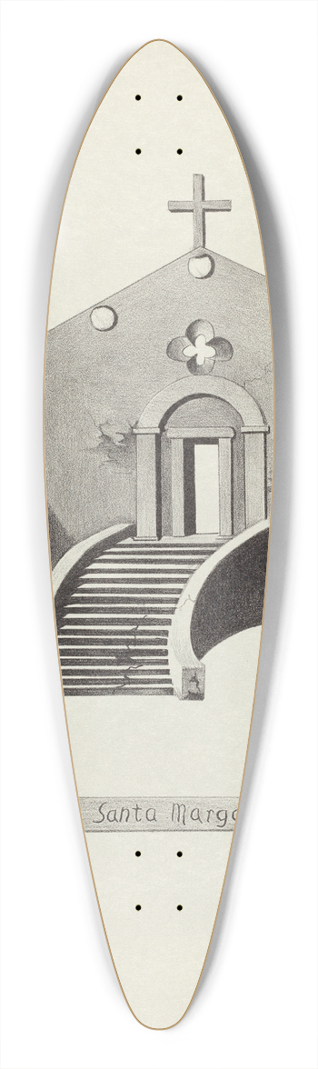 James Jones - Mision Santa Margarita 39.3 inch art pintail longboard deck