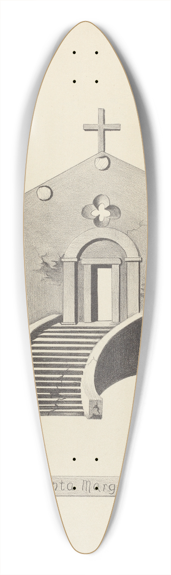 James Jones - Mision Santa Margarita 39.3 inch art pintail longboard deck