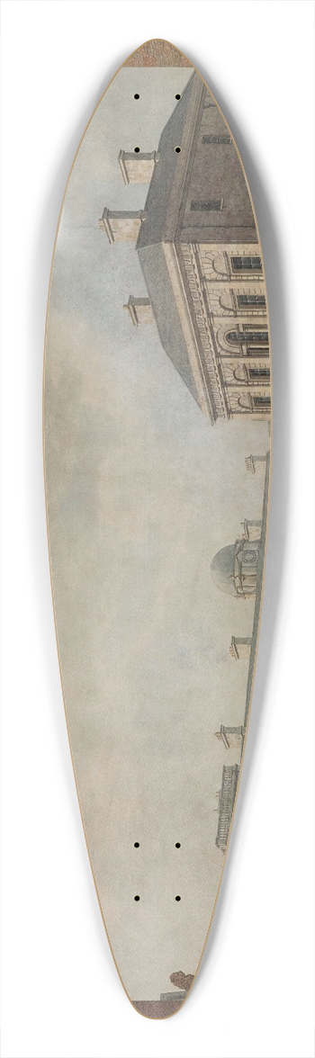 James Malton - View Of The Provosts House And Trinity College,Dublin 39.3 inch art pintail longboard deck