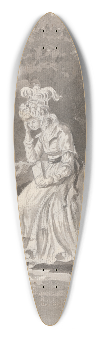 James Miller - Figure Study of a Seated Lady 39.3 inch art pintail longboard deck