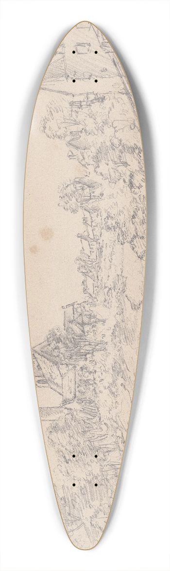 James Moore - Brechin Cathedral, Scotland 39.3 inch art pintail longboard deck
