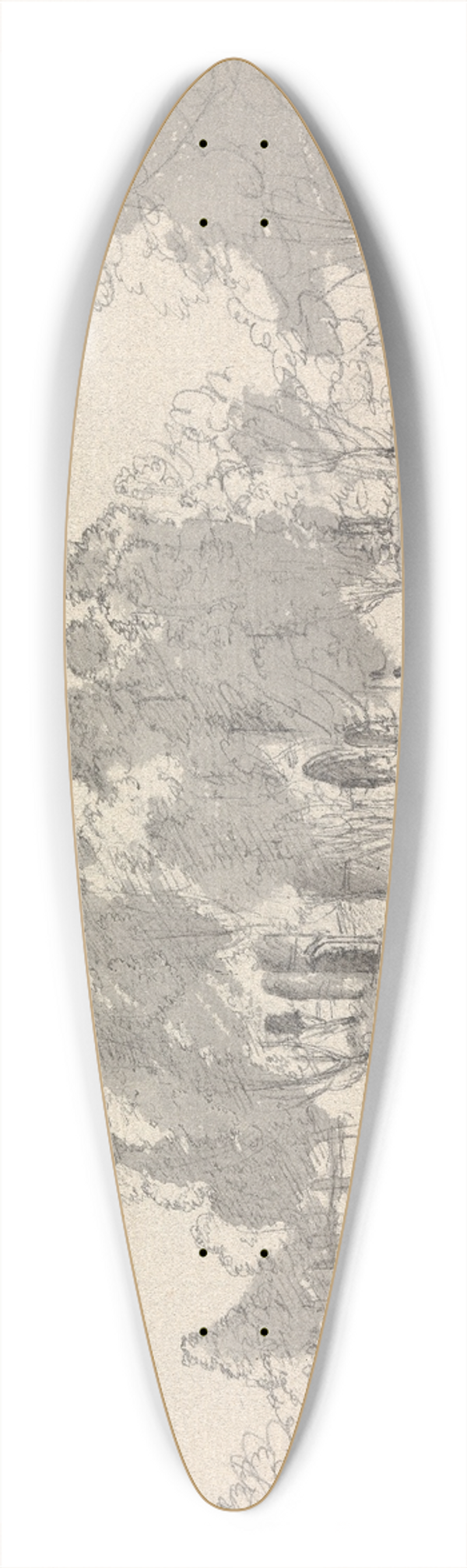 James Moore - Buckfast Abbey, Devon, England 39.3 inch art pintail longboard deck