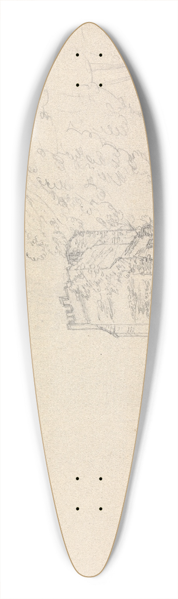 James Moore - Cerne Abbey, Dorset 39.3 inch art pintail longboard deck