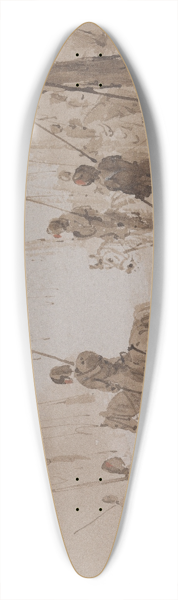 James Pattison Cockburn - Calvary Resting 39.3 inch art pintail longboard deck