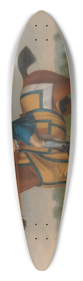 James Seymour - A Bay Racehorse with Jockey Up 39.3 inch art pintail longboard deck