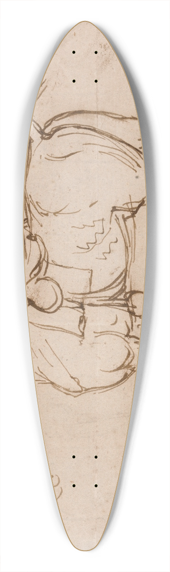 James Seymour - A Racehorse, Bridled and Saddled 39.3 inch art pintail longboard deck