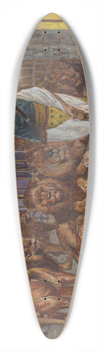 James Tissot - Daniel in the Lions Den 39.3 inch art pintail longboard deck