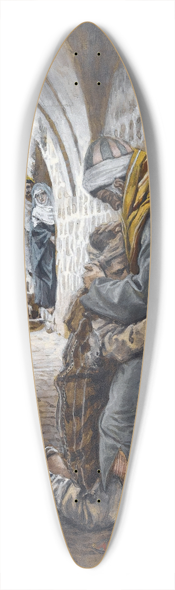 James Tissot - The Return of the Prodigal Son 39.3 inch art pintail longboard deck