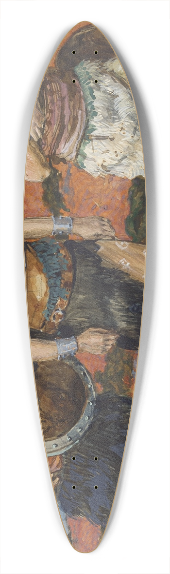 James Tissot - Three of Davids Captains 39.3 inch art pintail longboard deck