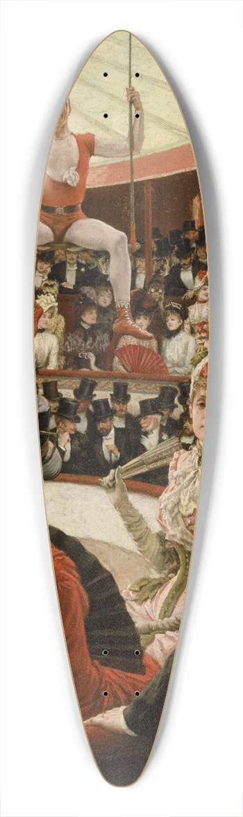James Tissot - Women Of Paris- The Circus Lover 39.3 inch art pintail longboard deck