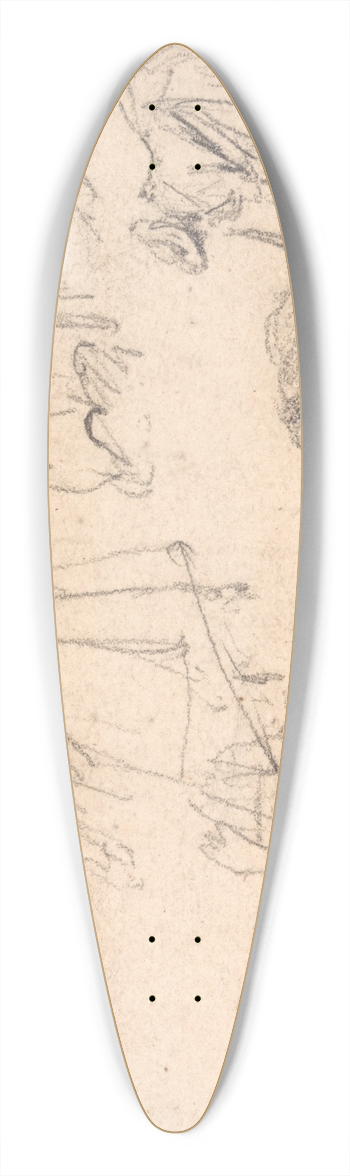 James Ward - Figure Studies; Women Laboring 39.3 inch art pintail longboard deck