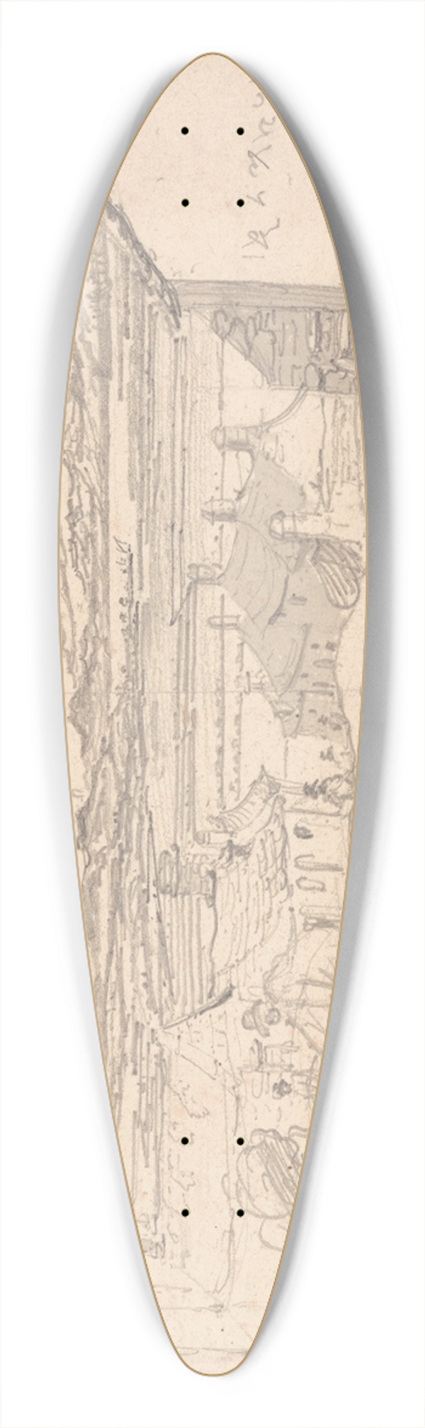 James Ward - Harlech 39.3 inch art pintail longboard deck