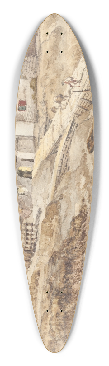 James Ward - Landing Place near Tintern Abbey 39.3 inch art pintail longboard deck