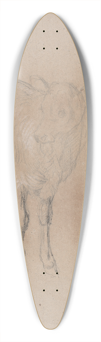 James Ward - Study of a Calf 39.3 inch art pintail longboard deck