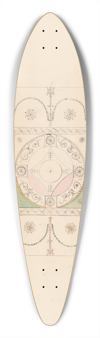 James Wyatt - Drawings for Ceilings and Wall Elevations 39.3 inch art pintail longboard deck