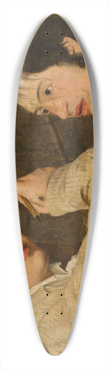 Jan Antoni Blank - Portrait of a painter with a young man 39.3 inch art pintail longboard deck