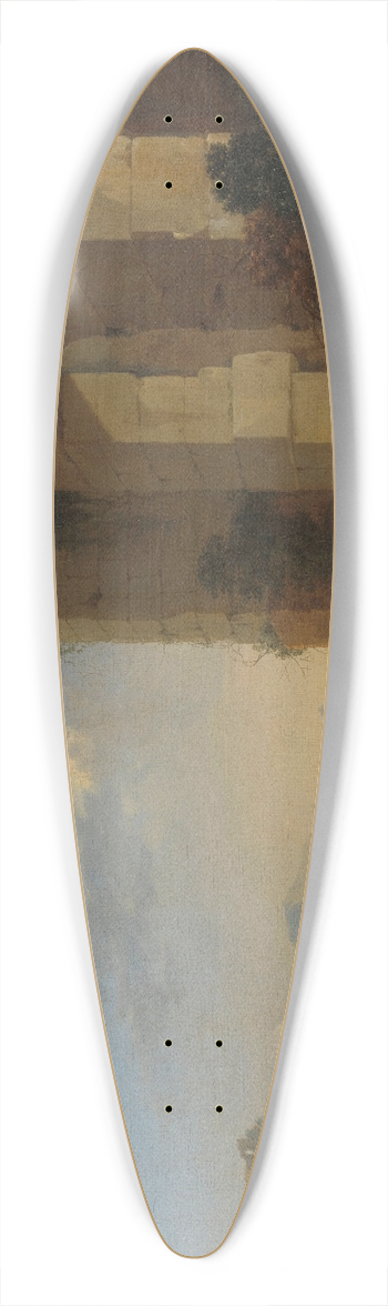 Jan Asselijn - Muleteers beside an Italian Ruin 39.3 inch art pintail longboard deck