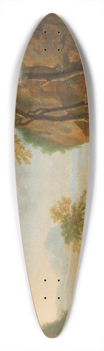 Jan Both - An Italianate landscape with travellers 39.3 inch art pintail longboard deck