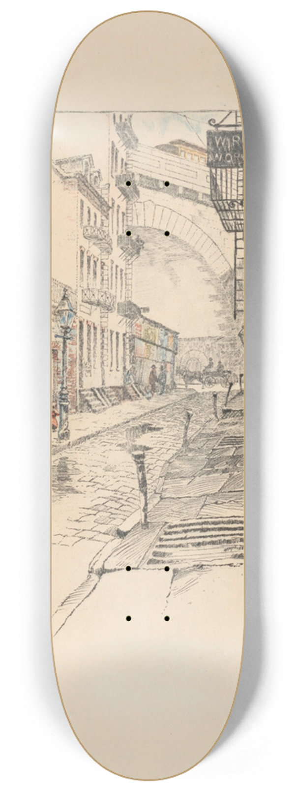 Charles Frederick William Mielatz - Rose Street 8.25 inch art skate deck