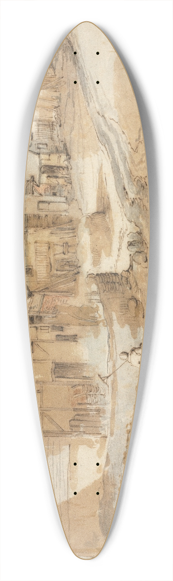Jan Brueghel The Elder - A View of Spa 39.3 inch art pintail longboard deck