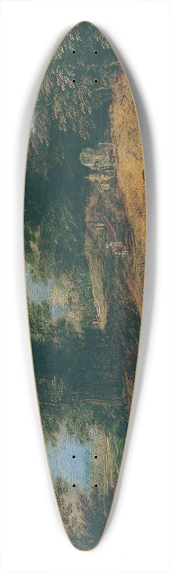 Jan Brueghel The Elder - Landscape with Travelers on a Woodland Path 39.3 inch art pintail longboard deck