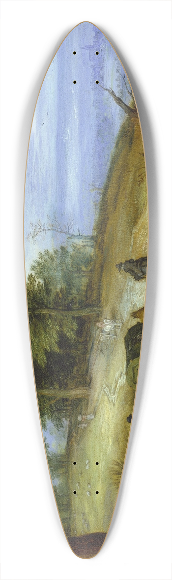 Jan Brueghel The Elder - Wooded Landscape with Figures 39.3 inch art pintail longboard deck