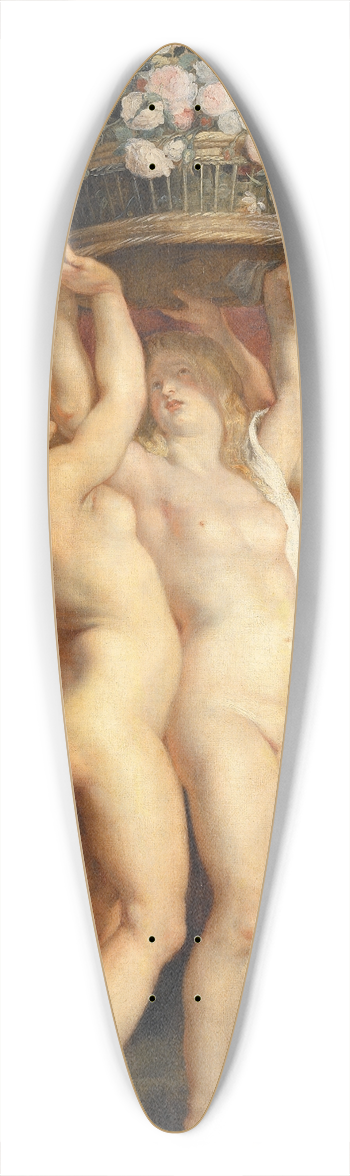 Jan Brueghel the Younger - The Three Graces 39.3 inch art pintail longboard deck