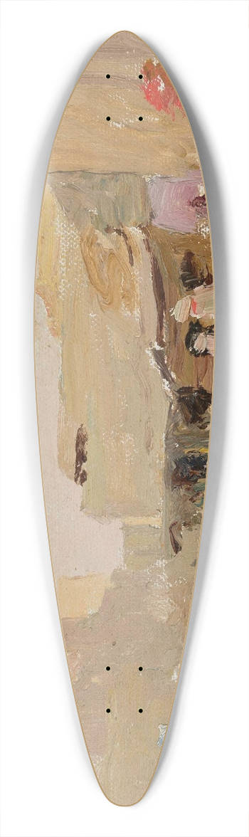 Jan Cigliski - Marketplace in Bukhara. From the journey to Turkestan 39.3 inch art pintail longboard deck