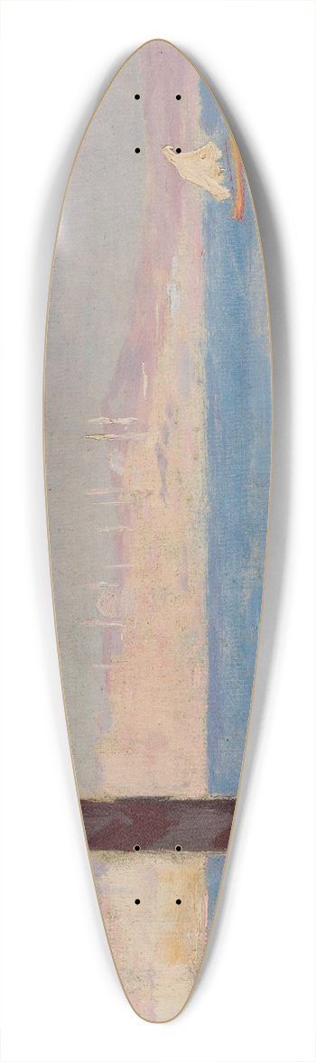 Jan Cigliski - View of Constantinople from the ship. From the journey to Constantinople 39.3 inch art pintail longboard deck