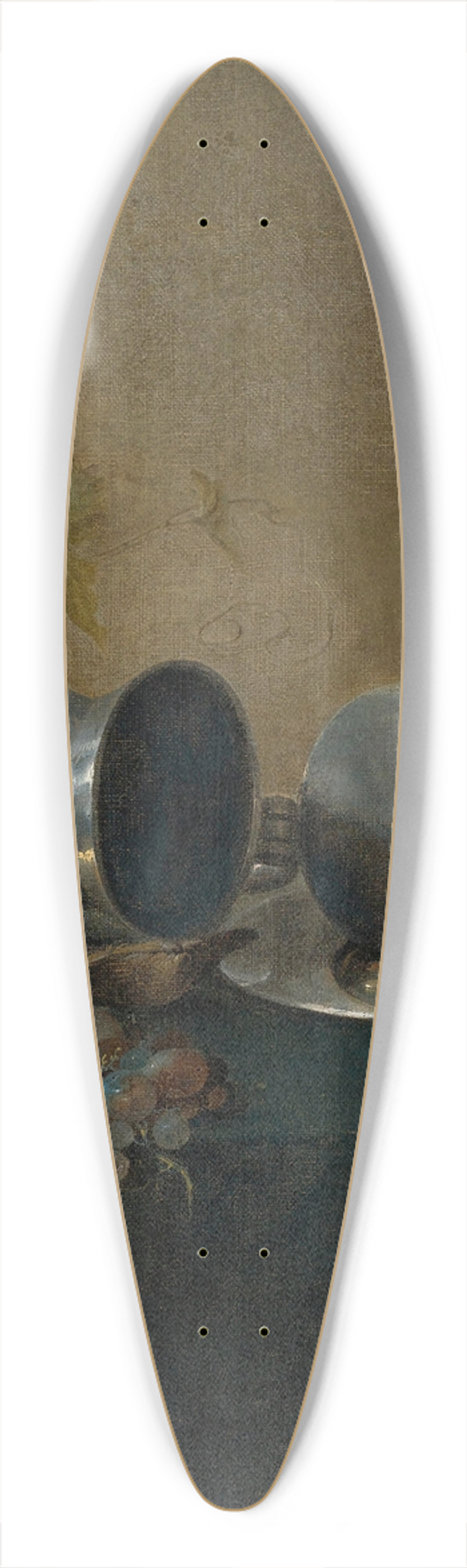 Jan Davidsz de Heem - Still Life Of A Pewter Tankard, Lemon, Oysters And Grapes 39.3 inch art pintail longboard deck
