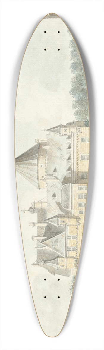 Jan de Beijer - Het kasteel te Anholtz 39.3 inch art pintail longboard deck