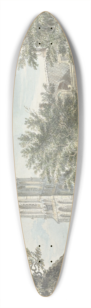 Jan de Beijer - Vrolijke partij in het dorp Houten 39.3 inch art pintail longboard deck