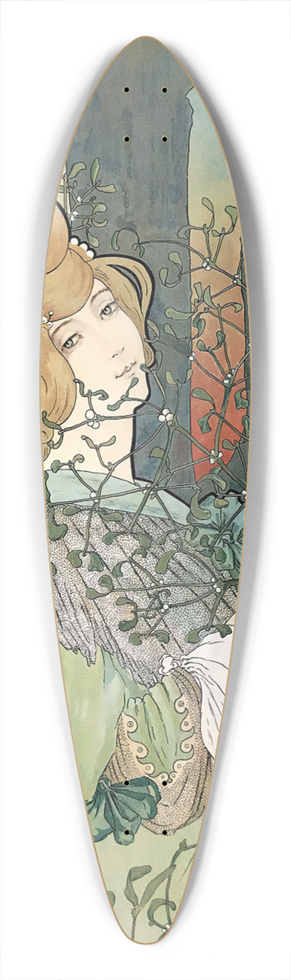 Jane Atch - Il Vischio 39.3 inch art pintail longboard deck