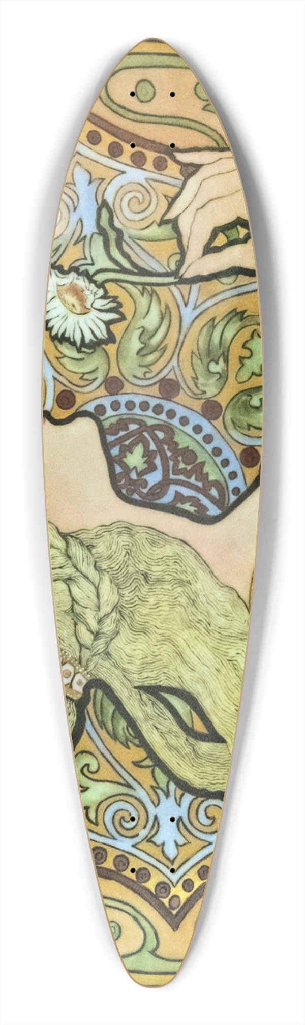 Jane Atch - Reverie 39.3 inch art pintail longboard deck