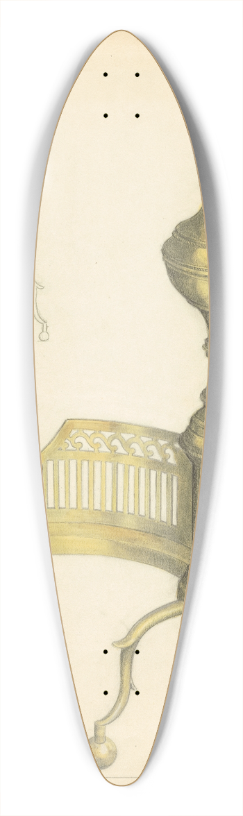 Janet Riza - Andiron 39.3 inch art pintail longboard deck