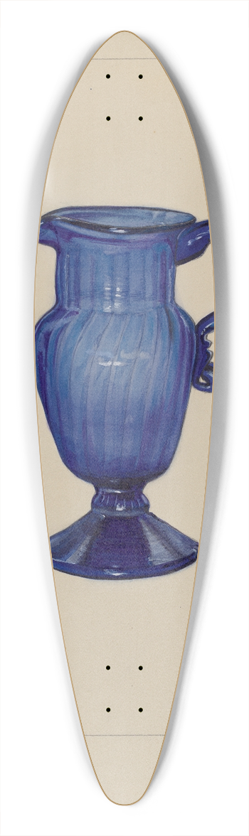 Janet Riza - Cream Pitcher 39.3 inch art pintail longboard deck