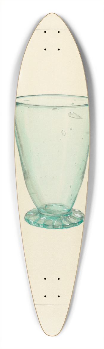 Janet Riza - Toddy Glass 39.3 inch art pintail longboard deck