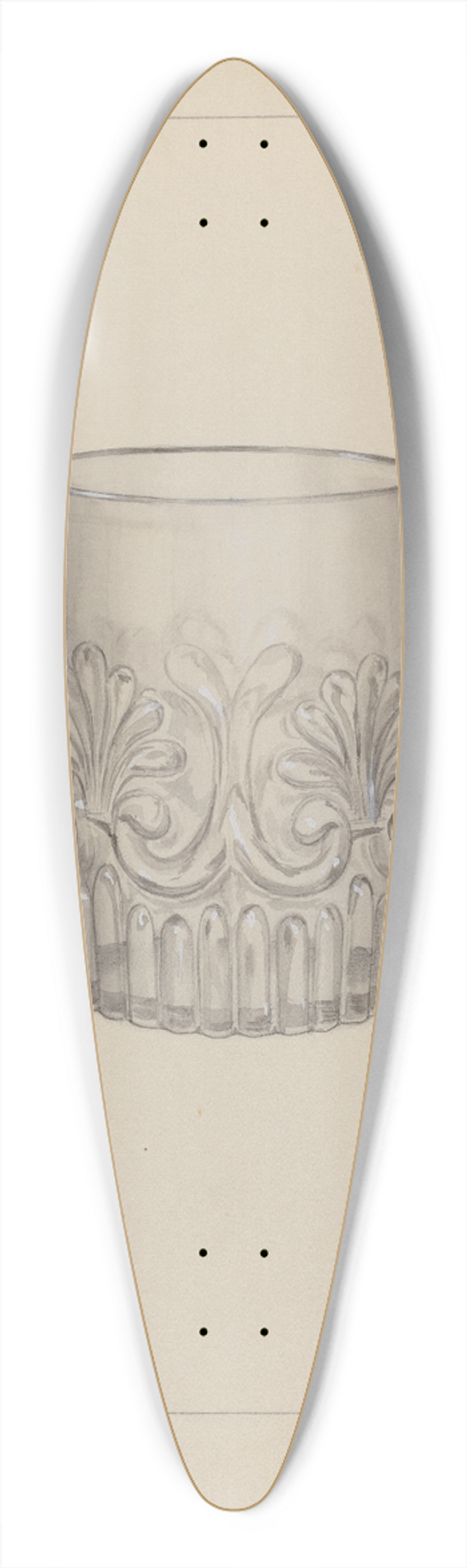 Janet Riza - Tumbler 39.3 inch art pintail longboard deck